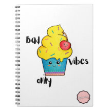 Bad Vibes only, Kawaii Cartoon Cupcake