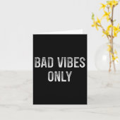 Bad Vibes only - Retro Style - Karte (Gelbe Blume)