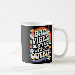 Bad Vibes passt nicht zu meinem Outfit Retro Groov Kaffeetasse