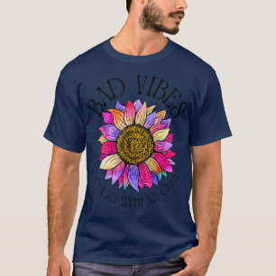 Bad Vibes passt nicht zu meinem Outfit Retro Leopa T-Shirt