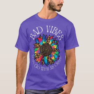 Bad Vibes passt nicht zu meinem Outfit Retro Leopa T-Shirt