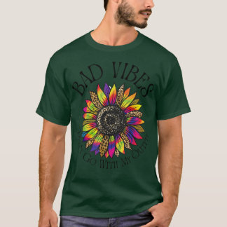 Bad Vibes passt nicht zu meinem Outfit Retro Leopa T-Shirt