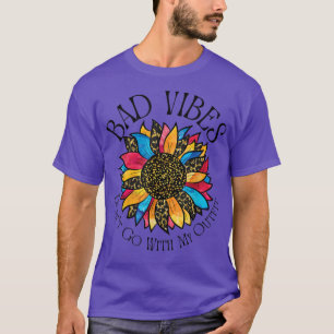 Bad Vibes passt nicht zu meinem Outfit Retro Leopa T-Shirt