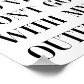 Bad Vibes passt nicht zu meinem Outfit-Zitat-Poste Poster (Ecke)