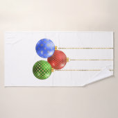 Bad Weihnachtshandtuch Set Ornamente Farblich Badehandtuch (Badehandtuch)