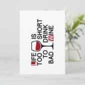 Bad wine einladung (Stehend Vorderseite)