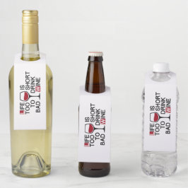 Bad wine flaschenanhänger