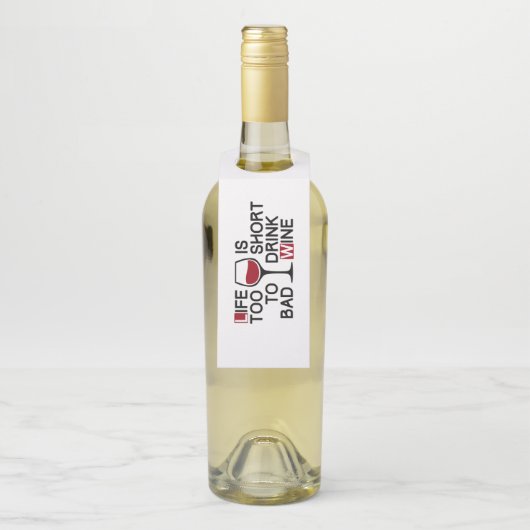 Bad wine flaschenanhänger (Auf Flasche)