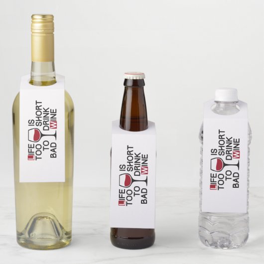 Bad wine flaschenanhänger (Beispiel)