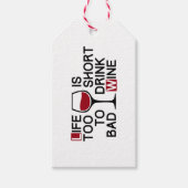 Bad wine geschenkanhänger (Vorderseite)