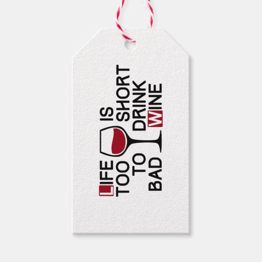 Bad wine geschenkanhänger (Vorderseite)