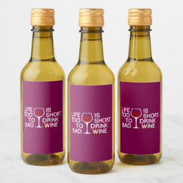 Bad wine weinetikett