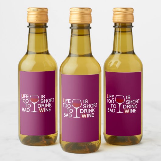 Bad wine weinetikett (Flaschen)