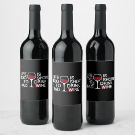 Bad wine weinetikett