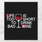 Bad wine weinetikett (Einzelnes Label)