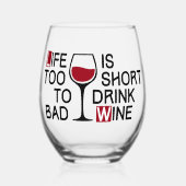 Bad wine weinglas ohne stiel (Vorderseite)