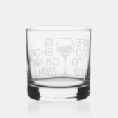 Bad wine whiskyglas (Rückseite)