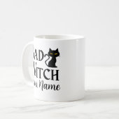 Bad Witch Black Cat Halloween Kaffeetasse (Vorderseite Links)