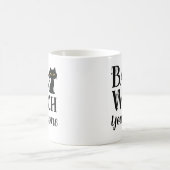 Bad Witch Black Cat Halloween Kaffeetasse (Mittel)