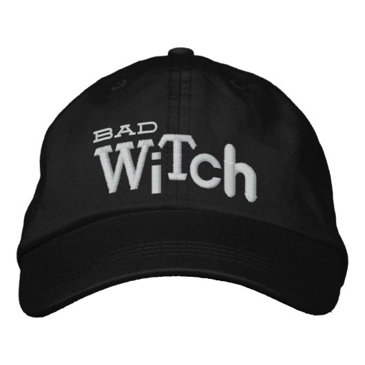 BAD WITCH Eclectic Style Halloween Stickmütze Bestickte Kappe (Vorderseite)