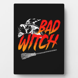Bad Witch Halloween Fotoplatte