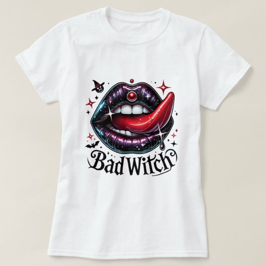 Bad Witch Sexy Mouth T-Shirt (Design vorne)