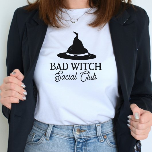 Bad Witch Social Club Womens Halloween T-Shirt