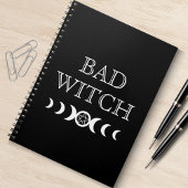 Bad Witch Triple Goddess Moon Wicca Halloween Notizblock