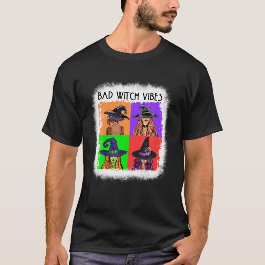 Bad Witch Vibes Halloween Basic Hexe Lover Funny T-Shirt (Vorderseite)
