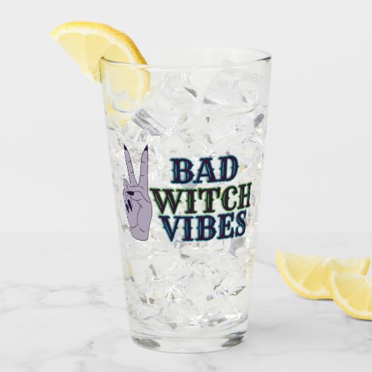 Bad Witch Vibes Witchy Hands Glas (Vorderseite Ice)
