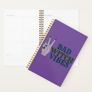 Bad Witch Vibes Witchy Hands Planer