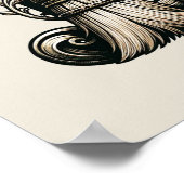 Bad Witch Witchy Broom Letter B Custom Initial Poster (Ecke)