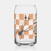 Bad Witwe Halloween Glass, Herbstsaisongeschenk, F Dosenglas (Vorderseite)