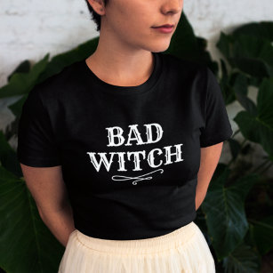 Bad Witz Schwarz und Weiße Frauen Halloween T-Shirt