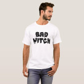 Bad Witz Schwarz und Weiße Frauen Halloween T-Shirt (Vorne ganz)
