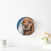 Bad-Zeit Runde Wanduhr (Zuhause)