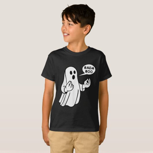 Bada Boo Italian Ghost Funny Halloween T-shirt_1.p T-Shirt (Vorne ganz)