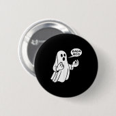 Bada Boo Italienischer Geist Lustiger Halloween T- Button (Vorne & Hinten)