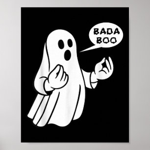 Bada Boo Italienisches Gespenst Lustiges Halloween Poster