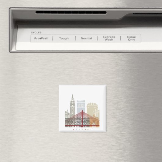 Badajoz-Skyline-Plakat Magnet (In Situ (Geschirrspüler))