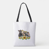 Badana Kühe Süd Mädchen lustig mit meiner H Tasche (Rückseite)