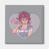 BADASFEMINISTIN, Cartoon Magnet (Vorne)