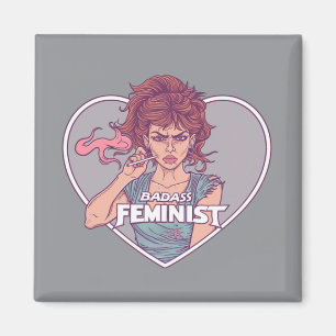 BADASFEMINISTIN, Cartoon Magnet