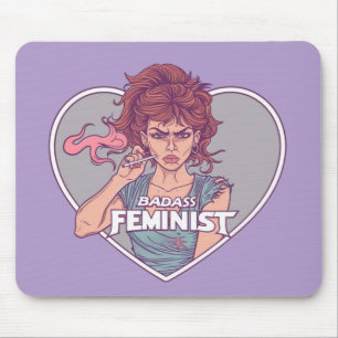 BADASFEMINISTIN, Cartoon Mousepad