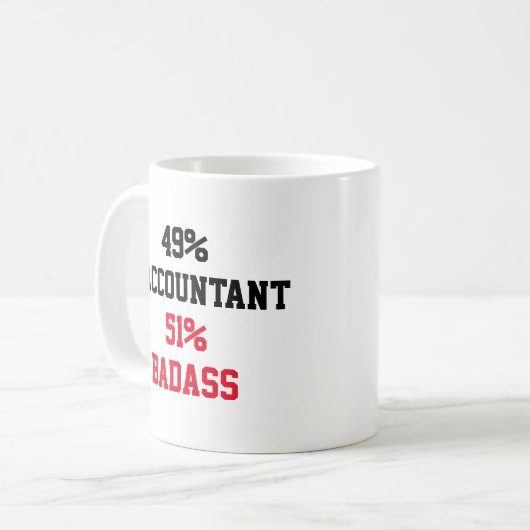 Badass Accountant Kaffeetasse (Vorderseite Links)