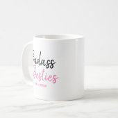 Badass Bestien Rosa Kaffeetasse (Vorderseite Links)