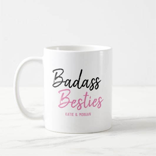 Badass Bestien Rosa Kaffeetasse (Links)