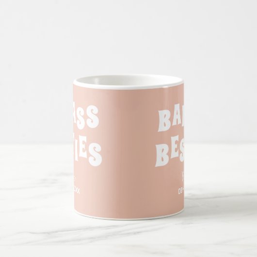 Badass Besties Funny Bridesmaid Gefallen Kaffeetasse (Mittel)