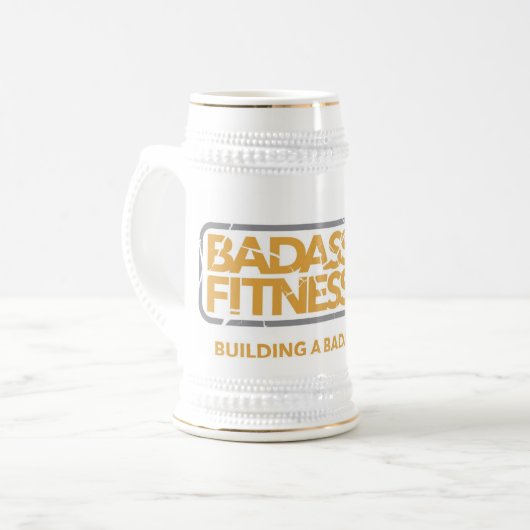 Badass Bier Stein Bierglas (Vorderseite Links)