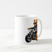Badass Biker Teddy Bear Art – Funny Leather-Clad Kaffeetasse (VorderseiteRechts)